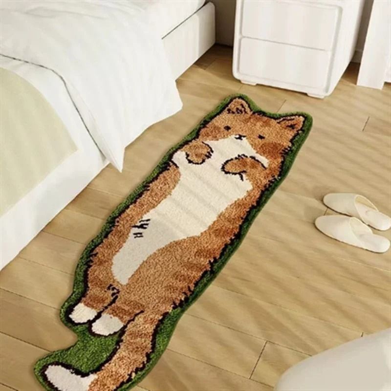 Non Slip Fluffy Soft Floor Mat Nordic Cartoon Rug For Kids Bedroom And Living Room 0