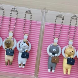 kawaii anime hanging ring cat figure keychain blind box toy