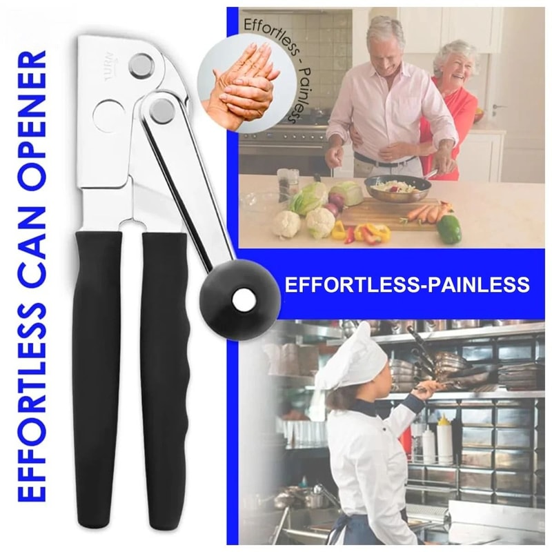 Heavy Duty Manual Can Opener With Extra Long Handles For Big Cans 2