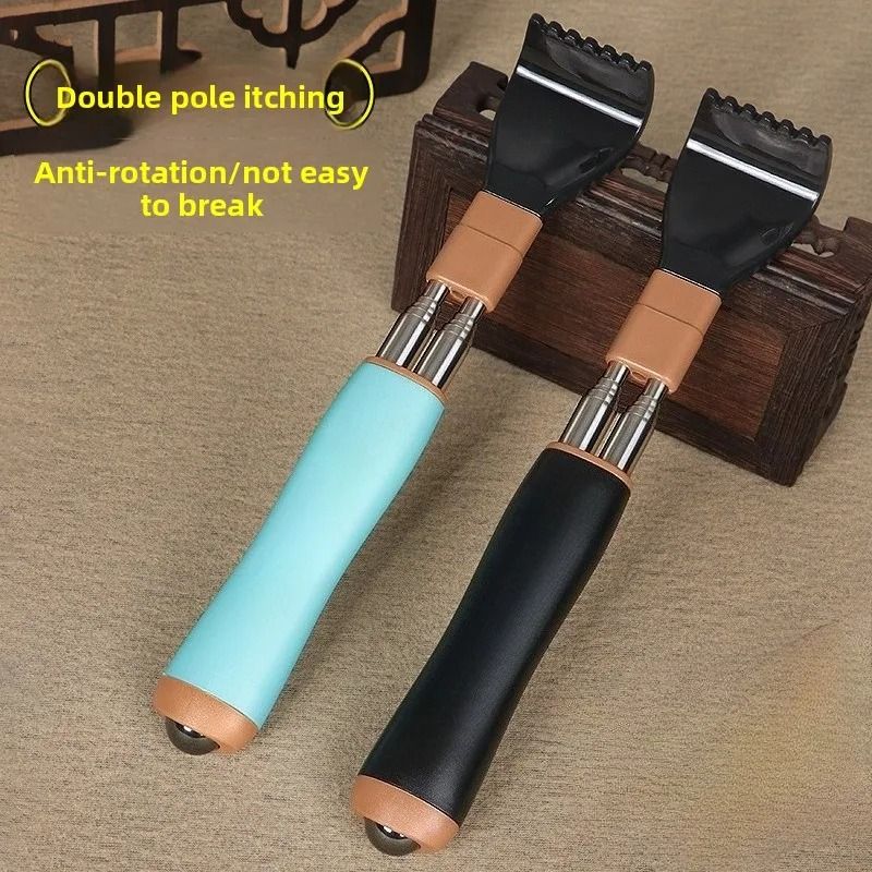 Extendable Dual Rod Stainless Steel Back Scratcher For Itch Relief 0