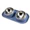 Stainless Steel Double Pet Bowl Set With Non Slip Base For Dogs And Cats 6