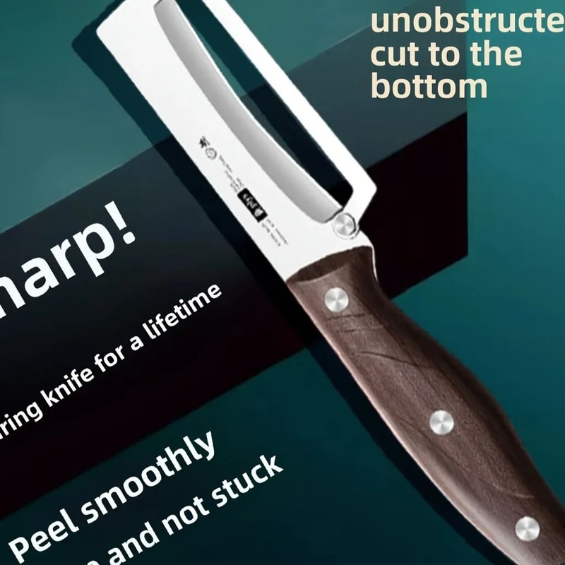 Stainless Steel Peeler With Wooden Handle For Fruits And Vegetables 0