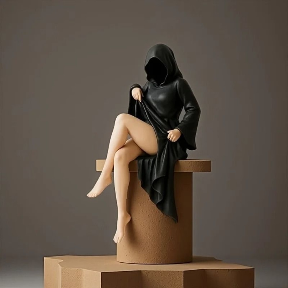 Hooded Gothic Figurine Bookshelf Decorative Sculpture 1