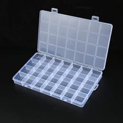 plastic jewelry organizer box with multiple compartments