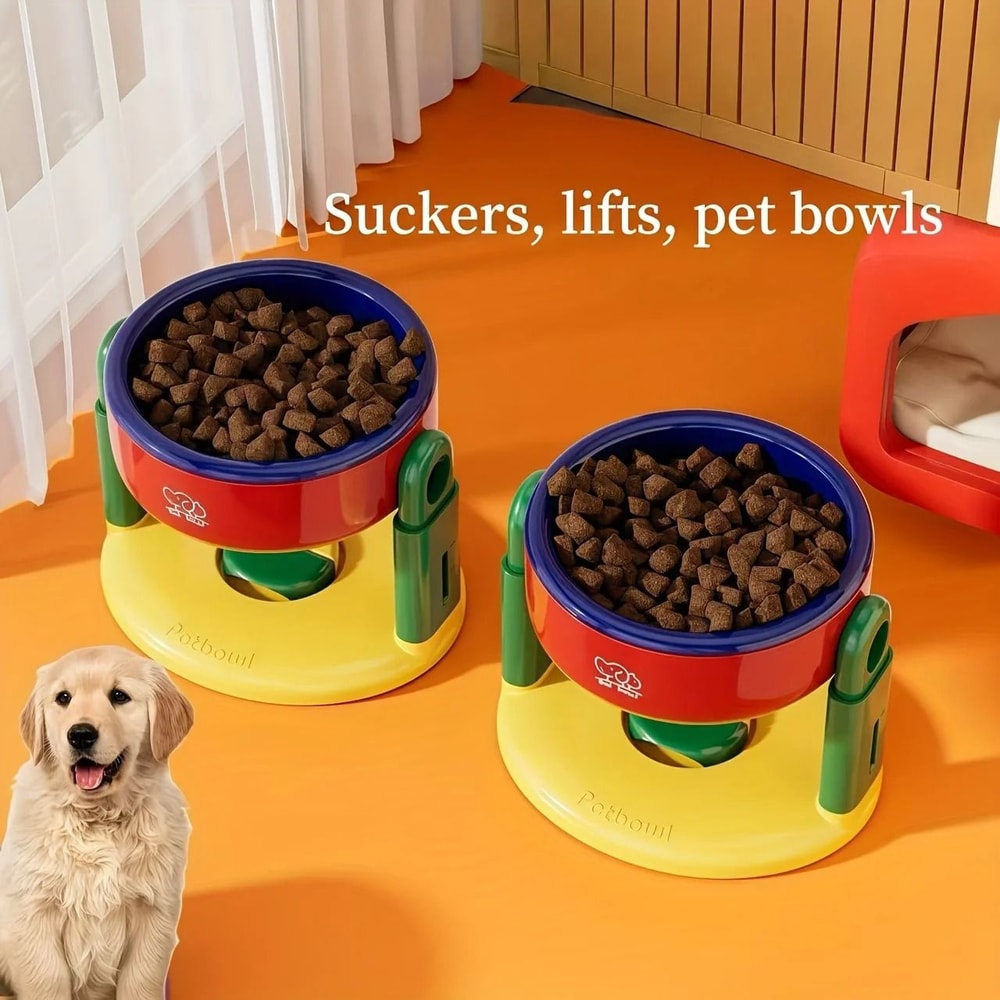 Adjustable Raised Pet Bowl For Dogs And Cats 2