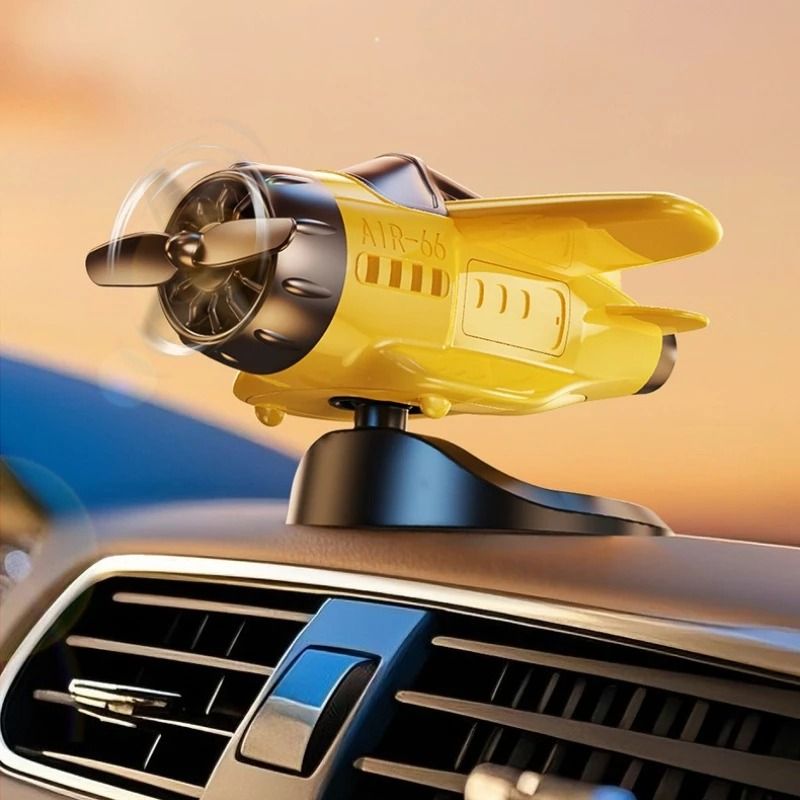Solar Powered Rotating Airplane Dashboard Ornament 5