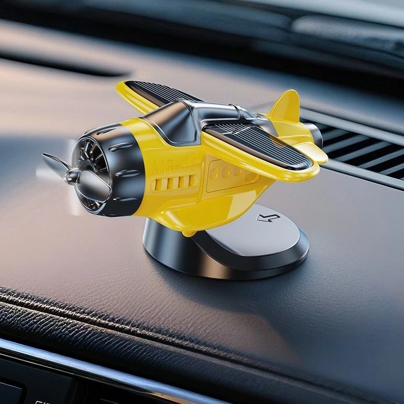Solar Powered Rotating Airplane Dashboard Ornament 8