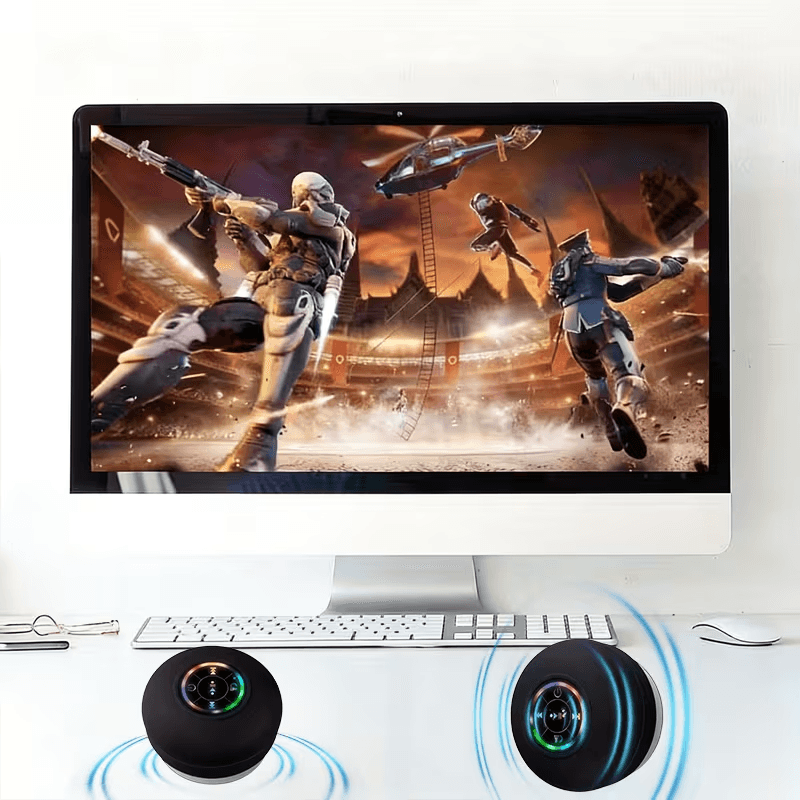 compact shower speaker streaming music