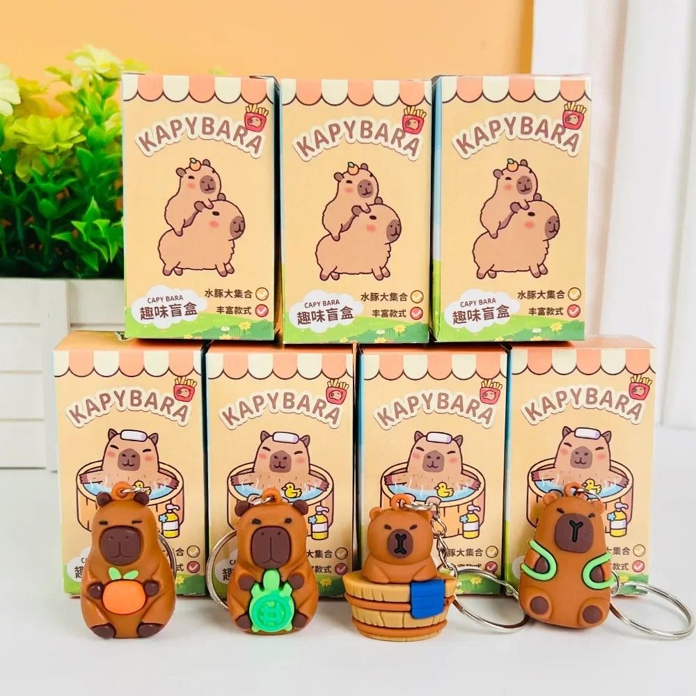 Cute Capybara Blind Box Keychain Figurine Accessory 1
