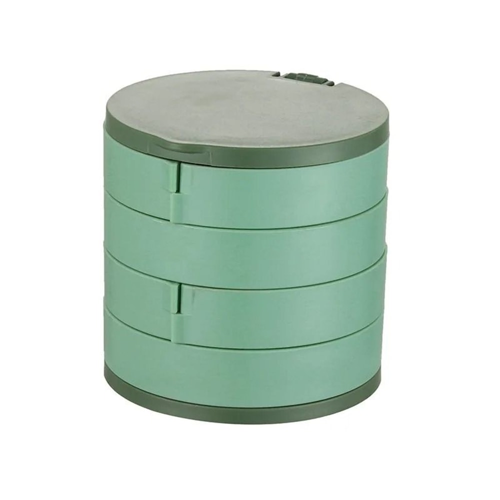 Rotating Multi Layer Jewelry Storage Box With Dust Cover 4