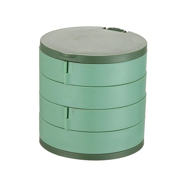Rotating Multi Layer Jewelry Storage Box With Dust Cover 4