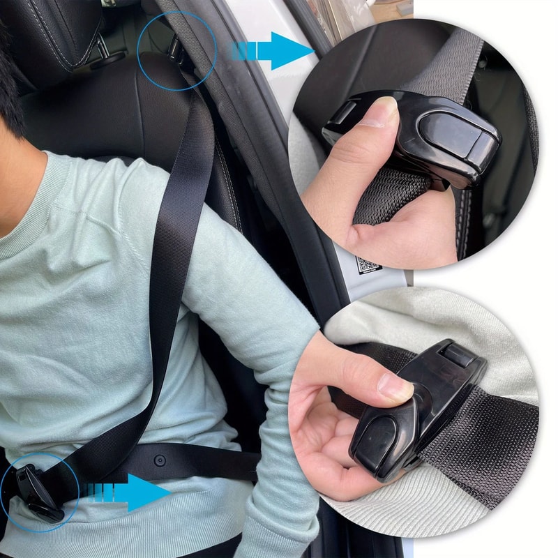 Car Seat Belt Adjuster Clips For Shoulder And Neck Comfort 0