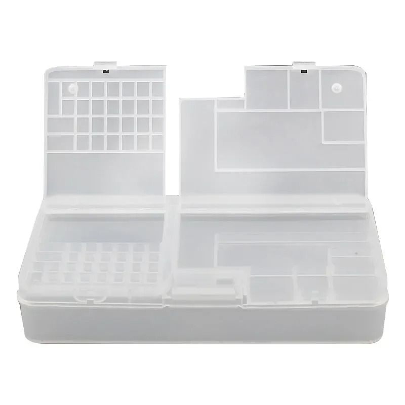 Transparent Plastic Electronic Component Storage Box With Grid Compartments 5
