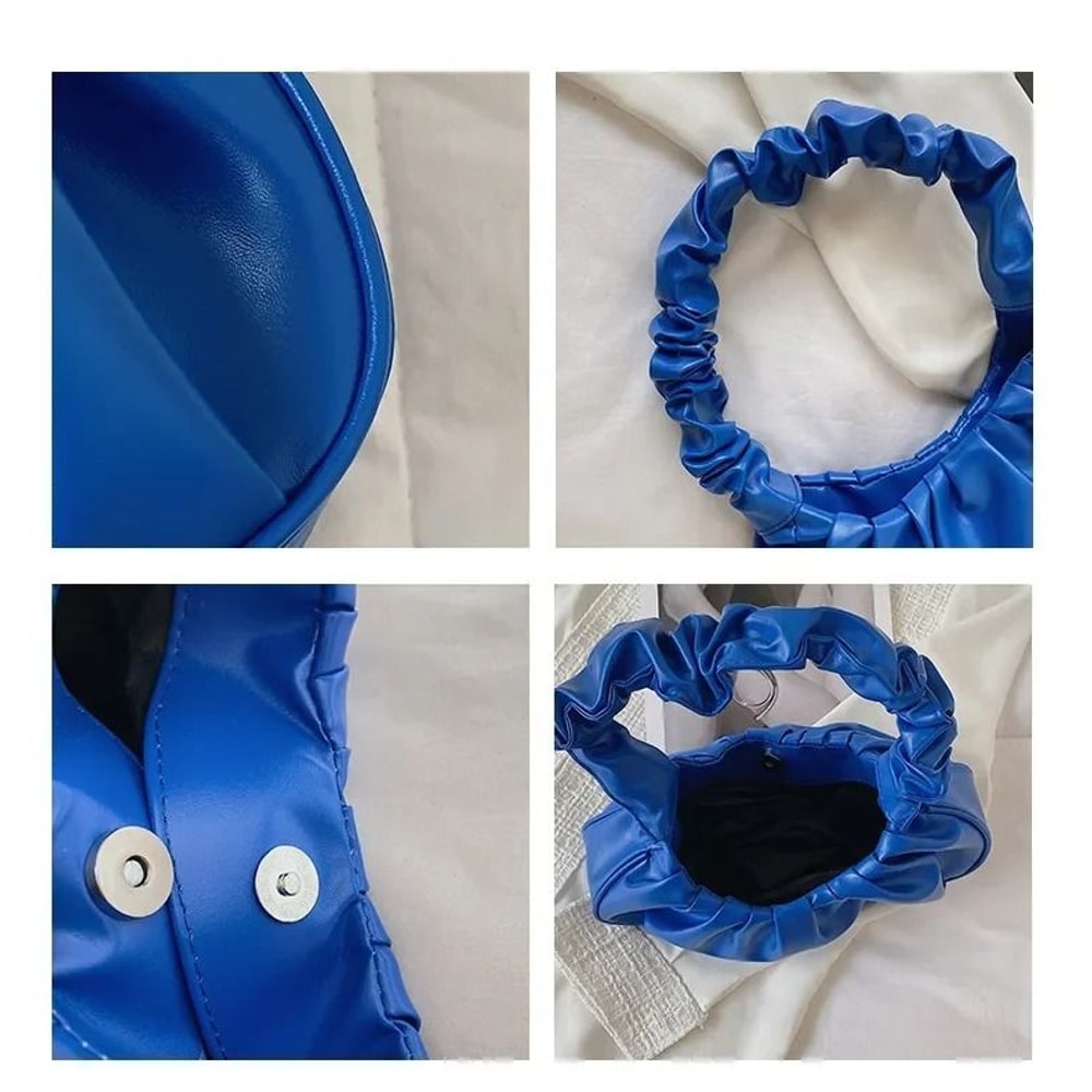 Pleated Women Shoulder Bag With Cloud Style Design 5