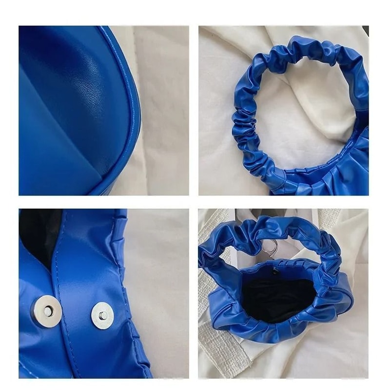 Pleated Women Shoulder Bag With Cloud Style Design 5