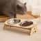 Elevated Wooden Pet Bowl With Stand For Cats And Small Dogs 1