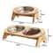 Elevated Wooden Pet Bowl With Stand For Cats And Small Dogs 5