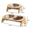 Elevated Wooden Pet Bowl With Stand For Cats And Small Dogs 5