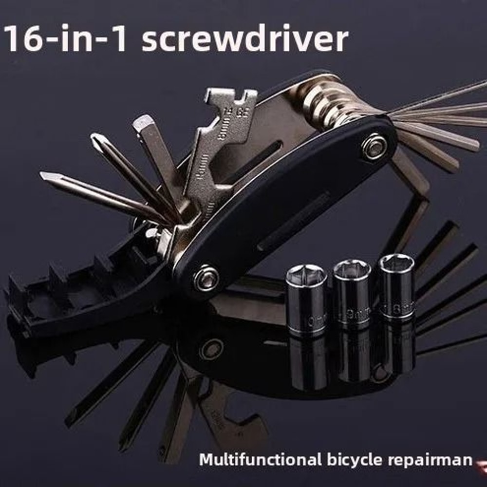 Multi Tool Bicycle Repair Kit With Combination Wrench And Screwdriver Set 1