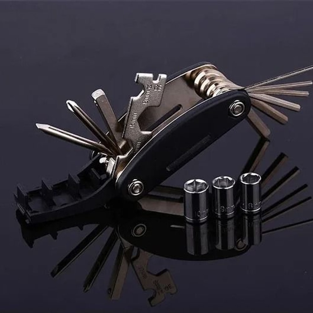 Multi Tool Bicycle Repair Kit With Combination Wrench And Screwdriver Set 2