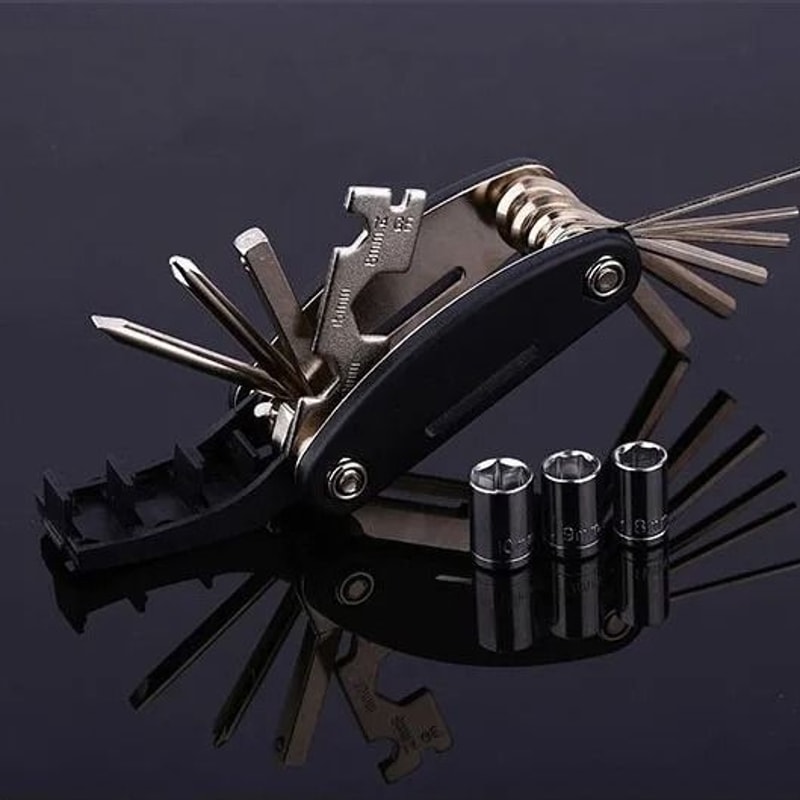 Multi Tool Bicycle Repair Kit With Combination Wrench And Screwdriver Set 2