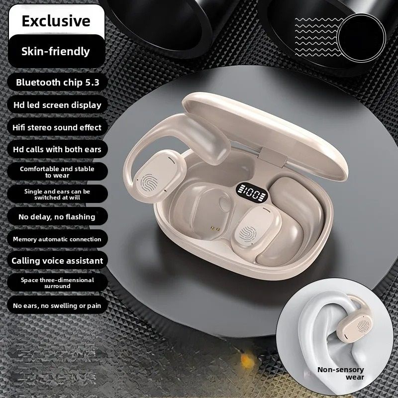 Wireless Sports Earphones With Ear Hooks And Dual Display 5
