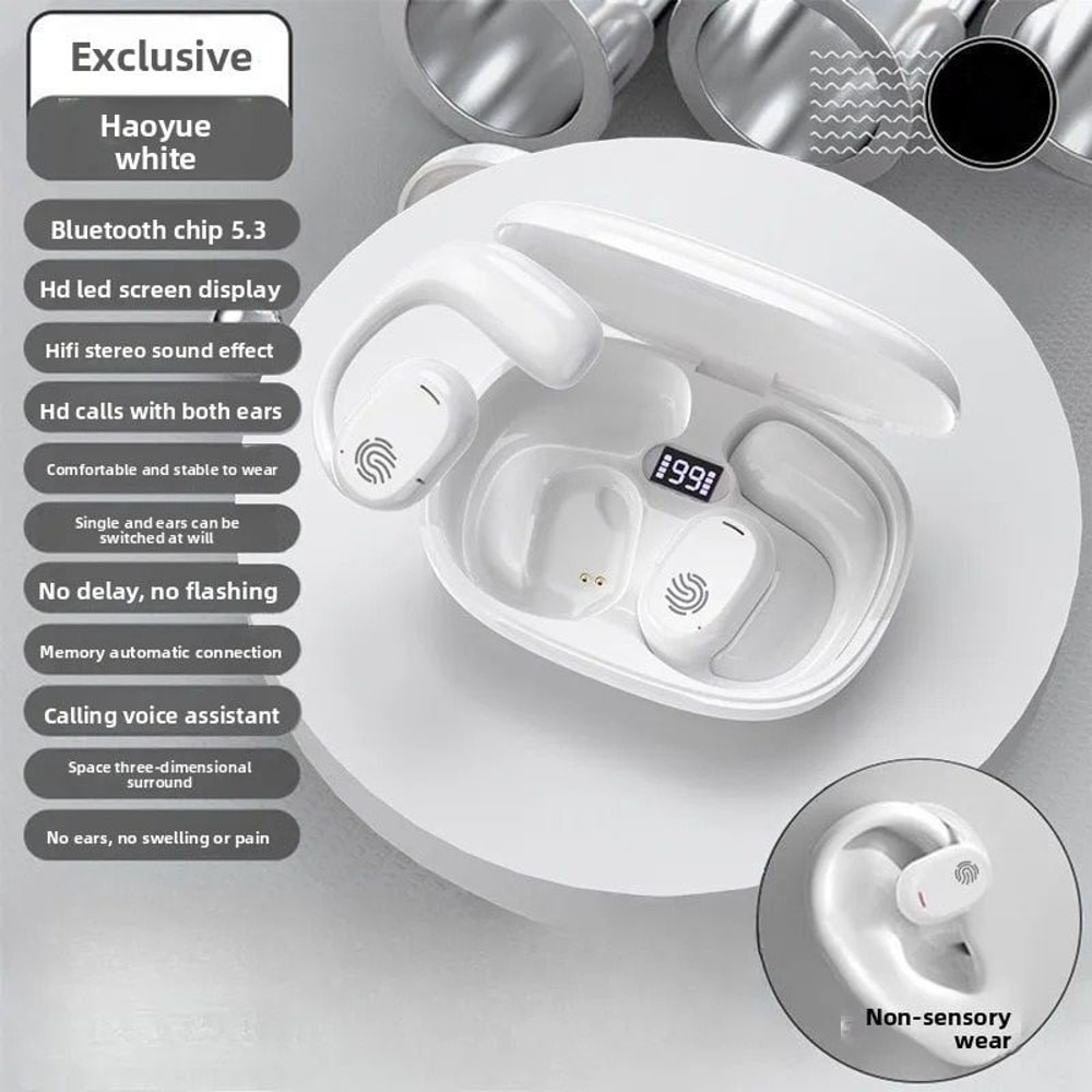 Wireless Sports Earphones With Ear Hooks And Dual Display 7