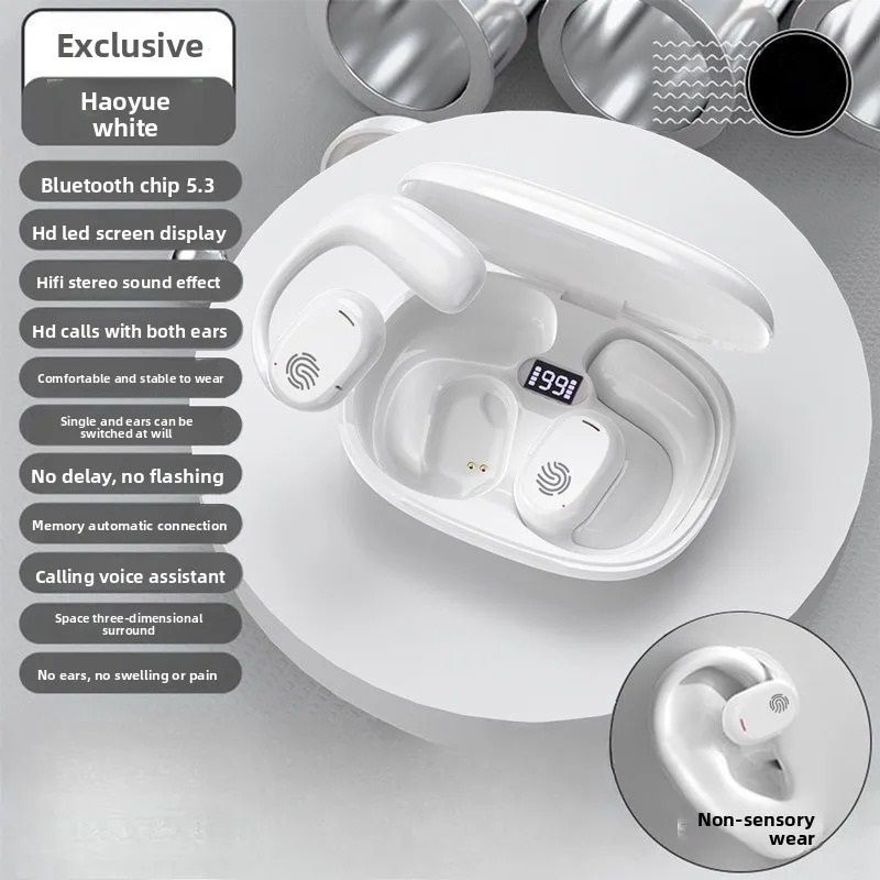 Wireless Sports Earphones With Ear Hooks And Dual Display 7