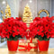 Artificial Christmas Flower Bouquet Decorative Holiday Accent 1