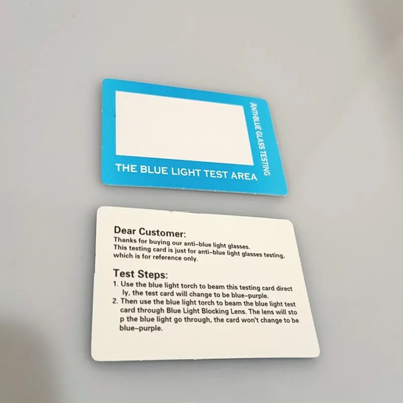Blu Ray Glasses Test Card Set For Lens Inspection 5