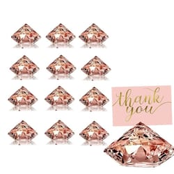 crystal diamond shaped desktop card holder for business and events