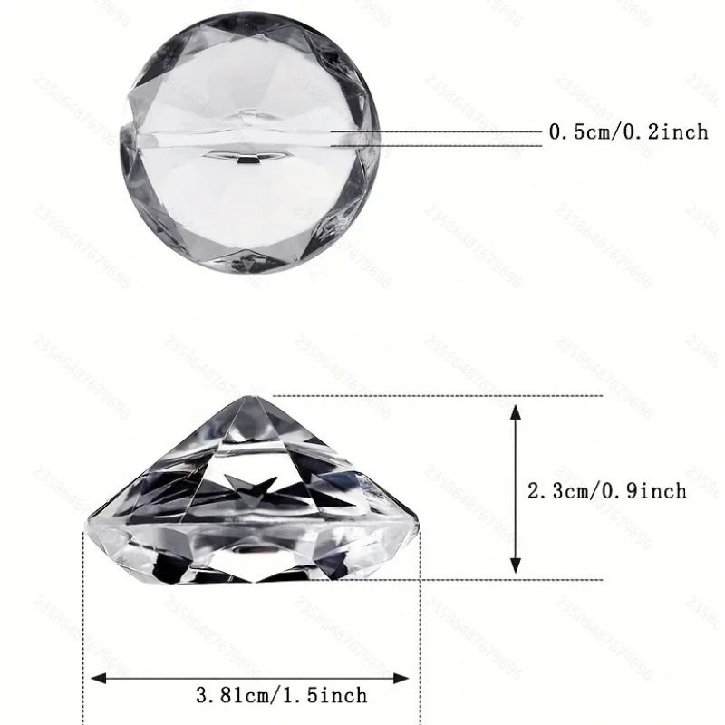 Crystal Diamond Shaped Desktop Card Holder For Business And Events 2