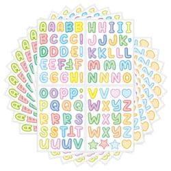 colorful alphabet sticker sheets for diy labeling and decoration