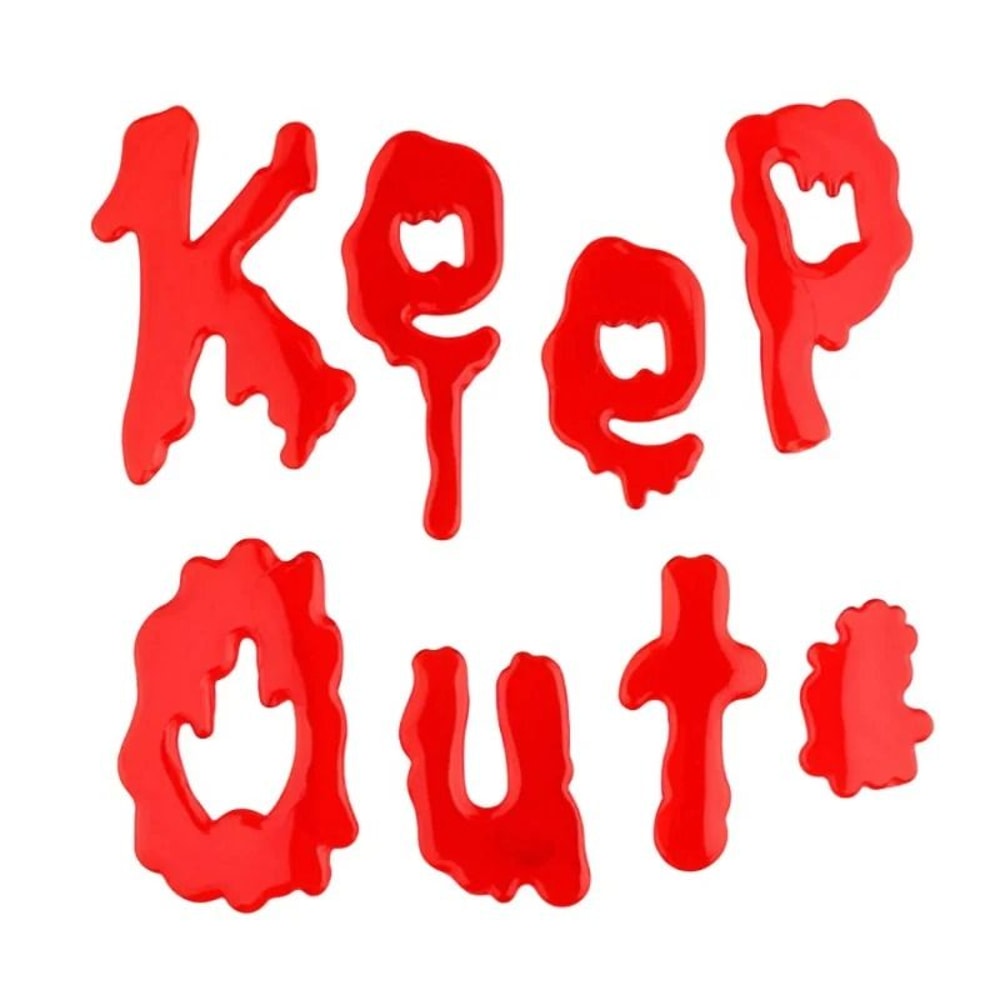Static Cling Halloween Window Sticker With Blood Handprint Design 2