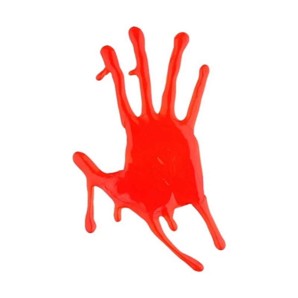Static Cling Halloween Window Sticker With Blood Handprint Design 4