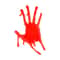 Static Cling Halloween Window Sticker With Blood Handprint Design 4
