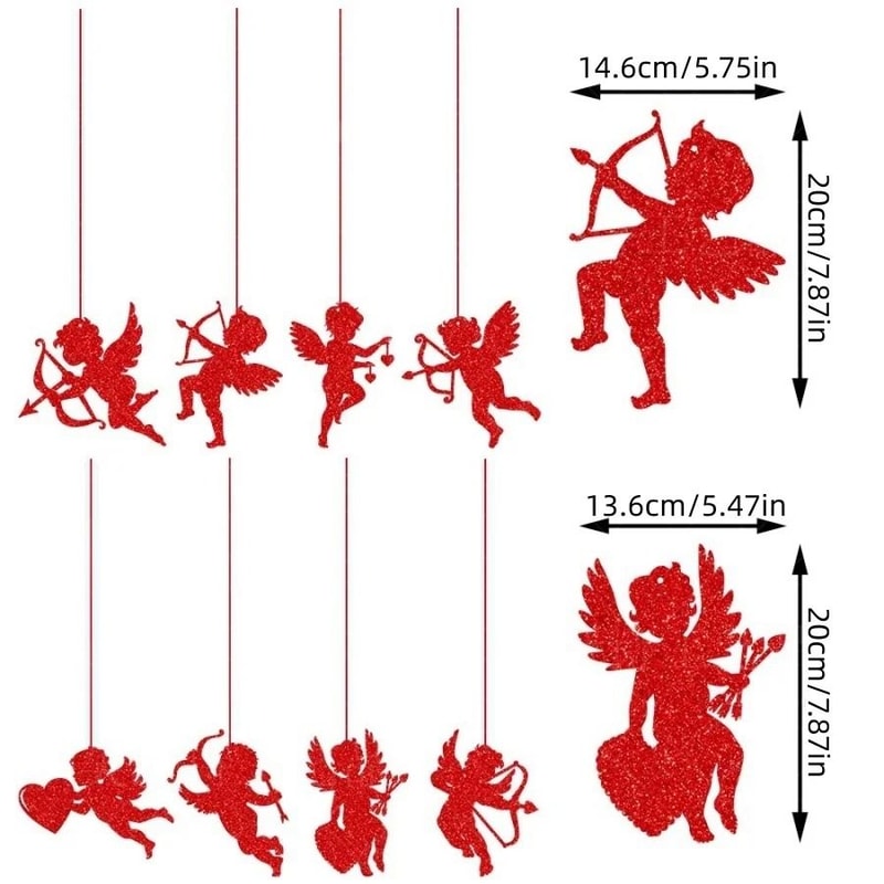 Valentine Themed Cupid Hanging Decorations For Parties And Events 7