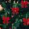 Red Christmas Tree Bow Ornaments Set For Holiday Decoration 1