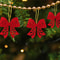 Red Christmas Tree Bow Ornaments Set For Holiday Decoration 2