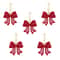 Red Christmas Tree Bow Ornaments Set For Holiday Decoration 4