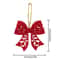 Red Christmas Tree Bow Ornaments Set For Holiday Decoration 5