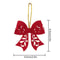 Red Christmas Tree Bow Ornaments Set For Holiday Decoration 5