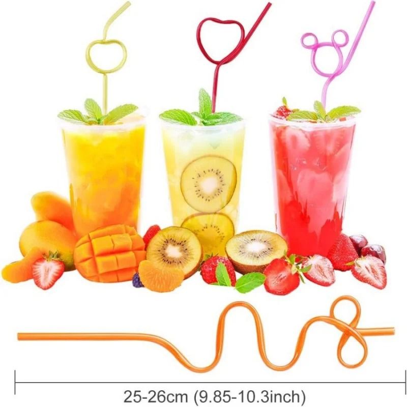 Colorful Disposable Shaped Party Straws For Festivals And Events 1