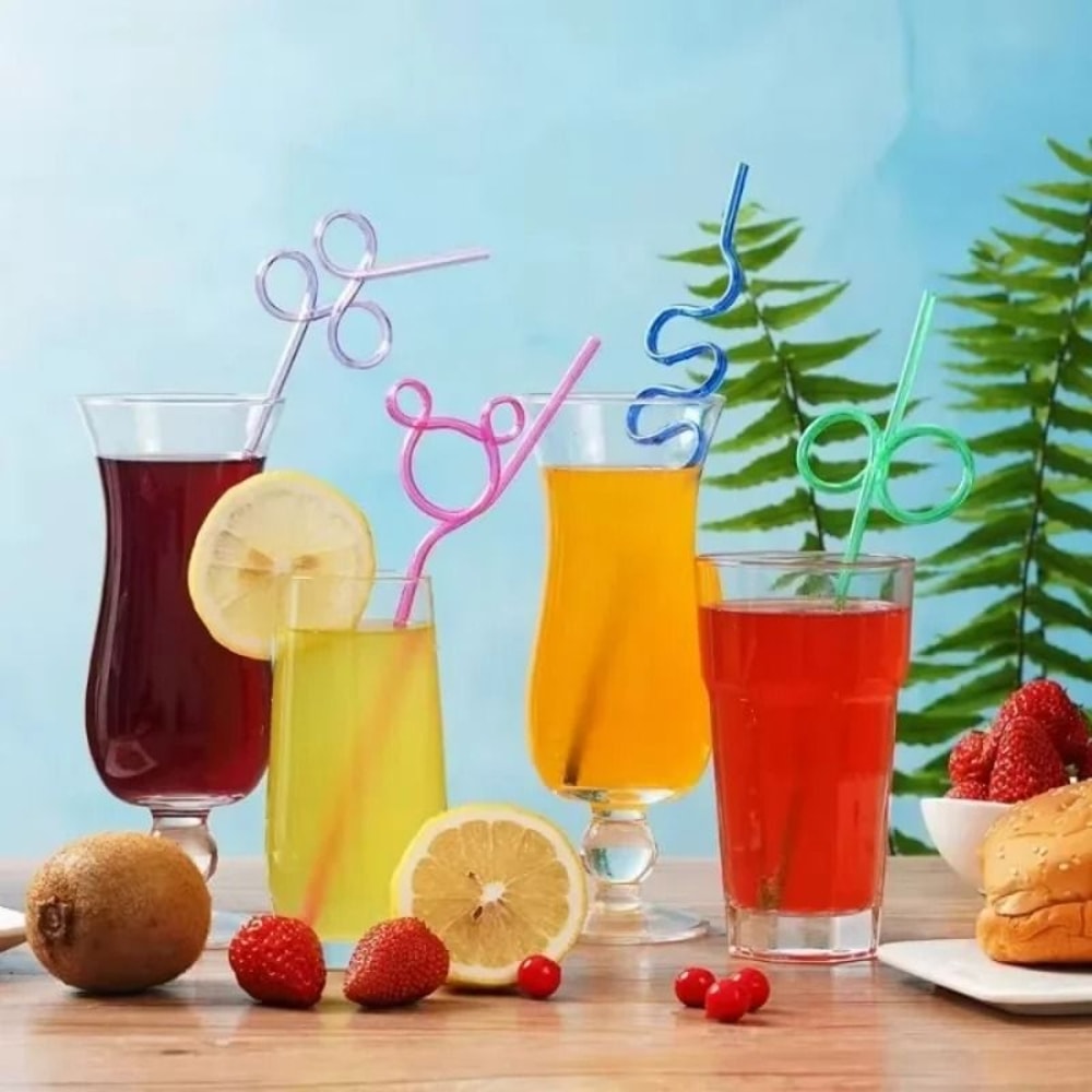 Colorful Disposable Shaped Party Straws For Festivals And Events 3