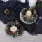Christmas Candle Holder Wreath With Pine Cones And Berries Decoration 1