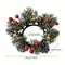 Christmas Candle Holder Wreath With Pine Cones And Berries Decoration 6