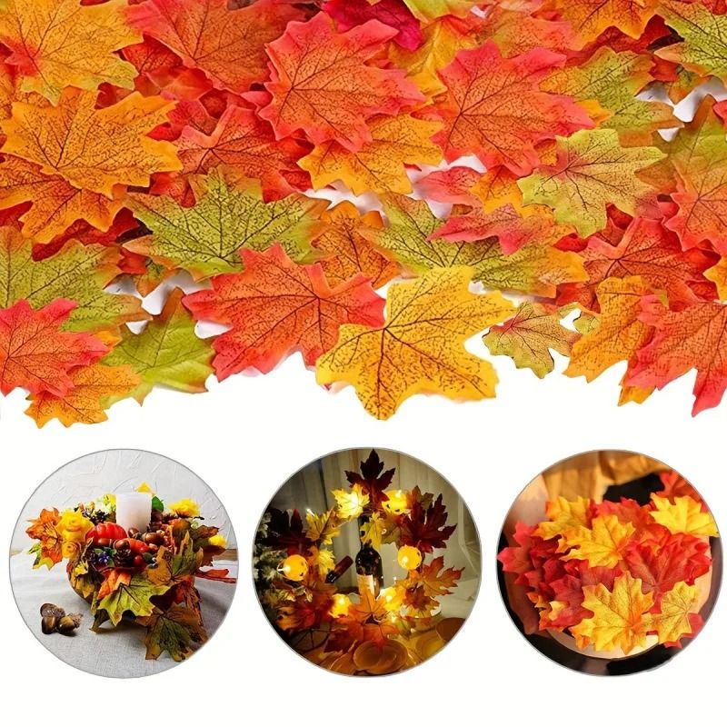 Halloween And Thanksgiving Decorative Maple Leaves For Table And Party 1