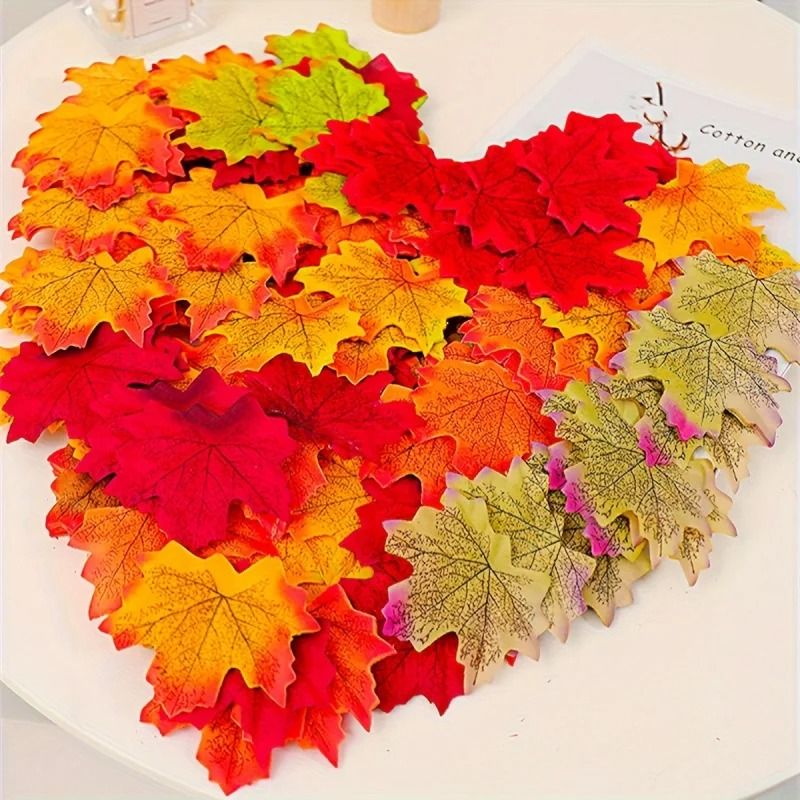 Halloween And Thanksgiving Decorative Maple Leaves For Table And Party 4