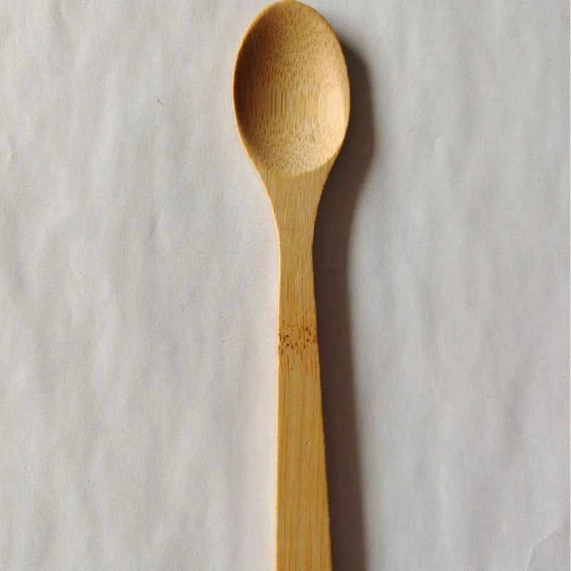 Bamboo Wooden Spoon Set For Coffee Ice Cream Jam And Tea 5