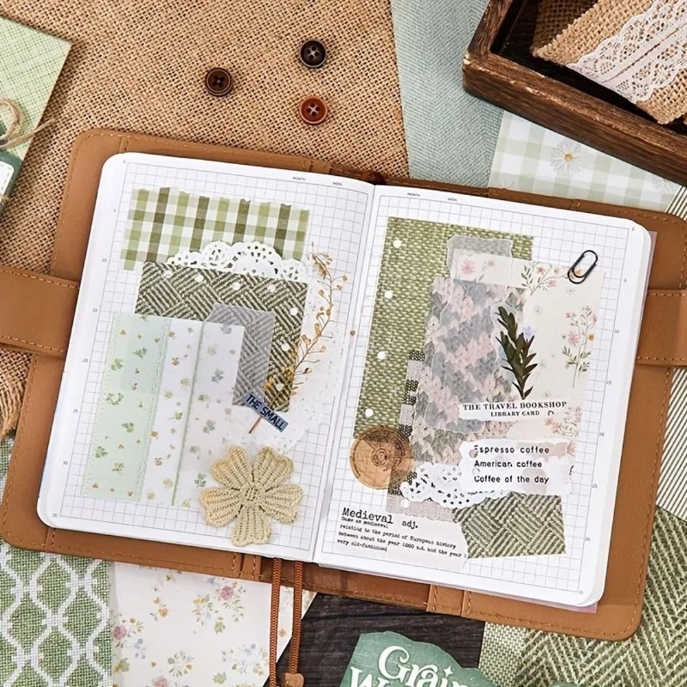 Vintage Textured Decorative Paper Pack For Crafts And Scrapbooking 4